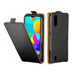 For Samsung Galaxy A01(2020) Business Style Vertical Flip TPU Leather Case  with Card Slot(Black)