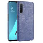 For OPPO K7 5G Shockproof Crocodile Texture PC + PU Case(Blue)