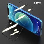 For iPhone 12 / 12 Pro 2pcs ENKAY Hat-Prince Full Glue 0.26mm 9H 2.5D Tempered Glass Full Coverage Film