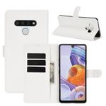 For LG Stylo 6 Litchi Texture Horizontal Flip Protective Case with Holder & Card Slots & Wallet(White)