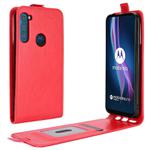 For Motorola One Fusion+ R64 Texture Single Vertical Flip Leather Protective Case with Card Slots & Photo Frame(Red)