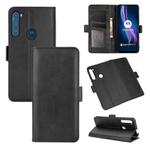 For Motorola One Fusion+ Dual-side Magnetic Buckle Horizontal Flip Leather Case with Holder & Card Slots & Wallet(Black)