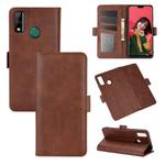 For Huawei Y8S  Dual-side Magnetic Buckle Horizontal Flip Leather Case with Holder & Card Slots & Wallet(Brown)