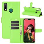 For Huawei Y8S Litchi Texture Horizontal Flip Protective Case with Holder & Card Slots & Wallet(Green)