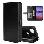 For ZTE A1 ZTG01 (Japanese version) R64 Texture Single Horizontal Flip Protective Case with Holder & Card Slots & Wallet& Photo Frame(Black)