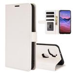 For ZTE A1 ZTG01 (Japanese version) R64 Texture Single Horizontal Flip Protective Case with Holder & Card Slots & Wallet& Photo Frame(White)