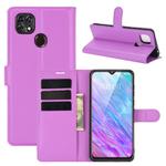 For ZTE Blade 10 Smart/Blade 20 Litchi Texture Horizontal Flip Protective Case with Holder & Card Slots & Wallet(Purple)