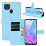 For ZTE Blade 10 Smart/Blade 20 Litchi Texture Horizontal Flip Protective Case with Holder & Card Slots & Wallet(Blue)