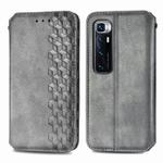 For Xiaomi Mi 10 Ultra Cubic Grid Pressed Horizontal Flip Magnetic PU Leather Case with Holder & Card Slots & Wallet(Gray)