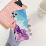 For iPhone 12 mini Ocean Wave Coral TPU Smooth Marbled IMD Mobile Phone Case(Purple SD5)