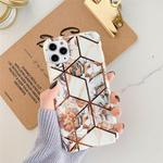 For iPhone 12 mini Plating Geometric Flower Series IMD TPU Mobile Phone Case(Gold PH1)