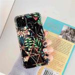 For iPhone 12 mini Plating Geometric Flower Series IMD TPU Mobile Phone Case(Black PH5)