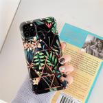 For iPhone 12 / 12 Pro Plating Geometric Flower Series IMD TPU Mobile Phone Case(Black PH5)