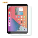 For iPad 10.2 2021 / 2020 / 2019 2 PCS ENKAY Hat-Prince 0.33mm 9H Surface Hardness 2.5D Explosion-proof Tempered Glass Protector