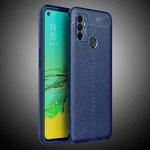 For OPPO A53 (2020) Litchi Texture TPU Shockproof Case(Navy Blue)