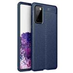 For Samsung Galaxy S20 FE 5G Litchi Texture TPU Shockproof Case(Navy Blue)