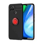 For OPPO Realme V3 Metal Ring Holder 360 Degree Rotating TPU Case(Black+Red)