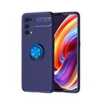 For OPPO Realme X7Pro Metal Ring Holder 360 Degree Rotating TPU Case(Blue+Blue)