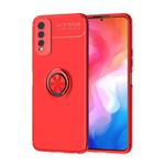 For VIVO Y20 Metal Ring Holder 360 Degree Rotating TPU Case(Red+Red)