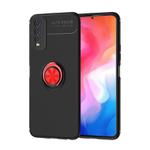 For VIVO Y20 Metal Ring Holder 360 Degree Rotating TPU Case(Black+Red)