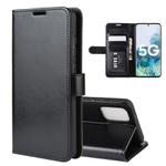 For Samsung Galaxy S20 FE 4G / 5G R64 Texture Single Horizontal Flip Protective Case with Holder & Card Slots & Wallet& Photo Frame(Black)