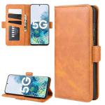 For Samsung Galaxy S20 FE 4G / 5G Dual-side Magnetic Buckle Horizontal Flip Leather Case with Holder & Card Slots & Wallet(Yellow)