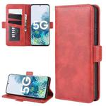 For Samsung Galaxy S20 FE 4G / 5G Dual-side Magnetic Buckle Horizontal Flip Leather Case with Holder & Card Slots & Wallet(Red)