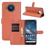 For Nokia 8.3 5G Litchi Texture Horizontal Flip Protective Case with Holder & Card Slots & Wallet(Brown)