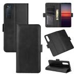 For Sony Xperia 5 II Dual-side Magnetic Buckle Horizontal Flip Leather Case with Holder & Card Slots & Wallet(Black)