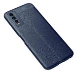 For VIVO Y20 Litchi Texture TPU Shockproof Case(Navy Blue)