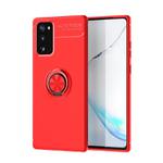 For Samsung Galaxy S20 FE Metal Ring Holder 360 Degree Rotating TPU Case(Red+Red)