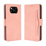 For Xiaomi Poco X3 Pro / Poco X3 / Poco X3 NFC Wallet Style Skin Feel Calf Pattern Leather Case with Separate Card Slot(Pink)
