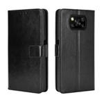 For Xiaomi Poco X3 Pro / Poco X3 / Poco X3 NFC Retro Crazy Horse Texture Horizontal Flip Leather Case with Holder & Card Slots & Photo Frame(Black)