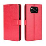 For Xiaomi Poco X3 Pro / Poco X3 / Poco X3 NFC Retro Crazy Horse Texture Horizontal Flip Leather Case with Holder & Card Slots & Photo Frame(Red)