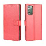 For Samsung Galaxy S20 FE 4G / 5G Retro Crazy Horse Texture Horizontal Flip Leather Case with Holder & Card Slots & Photo Frame(Red)