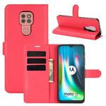 For Motorola Moto G9 / G9 Play Litchi Texture Horizontal Flip Protective Case with Holder & Card Slots & Wallet(Red)