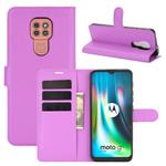 For Motorola Moto G9 / G9 Play Litchi Texture Horizontal Flip Protective Case with Holder & Card Slots & Wallet(Purple)