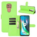 For Motorola Moto G9 / G9 Play Litchi Texture Horizontal Flip Protective Case with Holder & Card Slots & Wallet(Green)