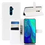 Litchi Texture Wallet Leather Stand Protective Case for OPPO Reon 10X Zoom(white)