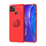 For OPPO Realme C12 Metal Ring Holder 360 Degree Rotating TPU Case(Red+Red)