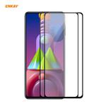 For Samsung Galaxy M51 2 PCS ENKAY Hat-Prince Full Glue 0.26mm 9H 2.5D Tempered Glass Full Coverage Film