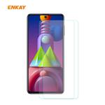 For Samsung Galaxy M51 2 PCS ENKAY Hat-Prince 0.26mm 9H 2.5D Curved Edge Tempered Glass Film