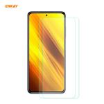 For Xiaomi Poco X3 / X3 NFC 2 PCS ENKAY Hat-Prince 0.26mm 9H 2.5D Curved Edge Tempered Glass Film