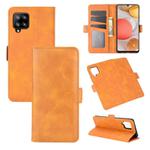 For Samsung Galaxy A42 5G Dual-side Magnetic Buckle Horizontal Flip Leather Case with Holder & Card Slots & Wallet(Yellow)