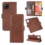 For Samsung Galaxy A42 5G Dual-side Magnetic Buckle Horizontal Flip Leather Case with Holder & Card Slots & Wallet(Brown)