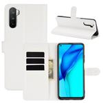 For Huawei Mate 40 lite/Mai Mang 9 Litchi Texture Horizontal Flip Protective Case with Holder & Card Slots & Wallet(White)