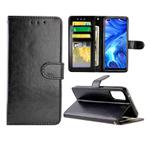 For OPPO Reno4(4G) Crazy Horse Texture Leather Horizontal Flip Protective Case with Holder & Card Slots & Wallet & Photo Frame(Black)