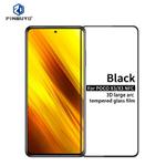 For Xiaomi POCO X3 / X3 NFC PINWUYO 9H 3D Curved Full Screen Explosion-proof Tempered Glass Film(Black)
