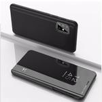 For Samsung Galaxy M31s Plated Mirror Horizontal Flip Leather Case with Holder(Black)