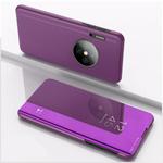 For Huawei Y9a 2020/Enjoy 20 Plus Plated Mirror Horizontal Flip Leather Case with Holder(Purple)